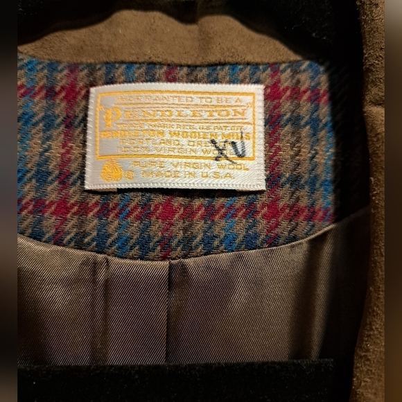 Vintage Pendleton Colourful  Herringbone Wool Blazer - tiny hole - Picture 3 of 7
